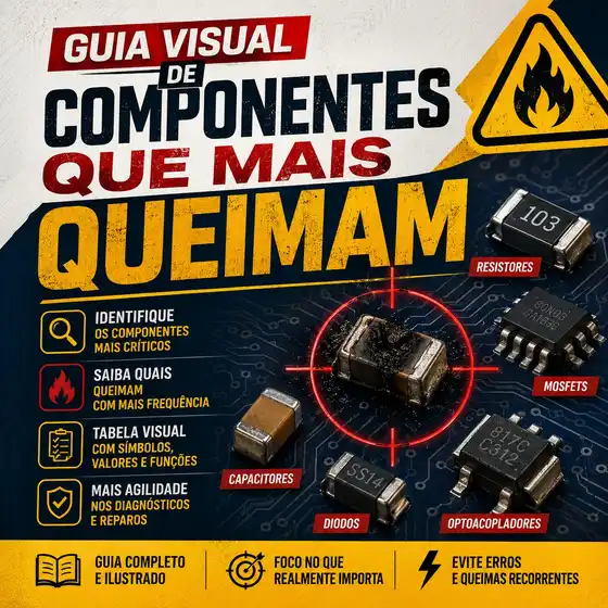 Guia Visual de Componentes que Mais Queimam
